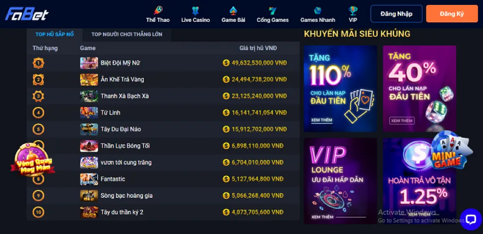 Hướng dẫn nạp tiền MV66
